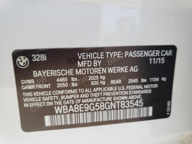 Photo 12 VIN: WBA8E9G58GNT83545 - BMW 328 I SULE 