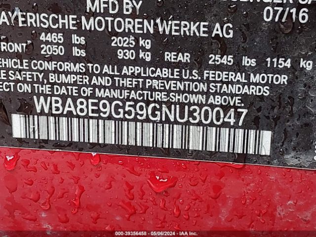 Photo 8 VIN: WBA8E9G59GNU30047 - BMW 328I 