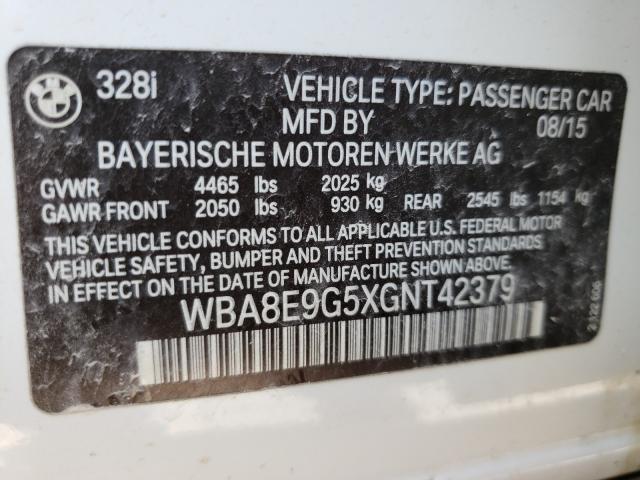 Photo 9 VIN: WBA8E9G5XGNT42379 - BMW 328 I SULE 