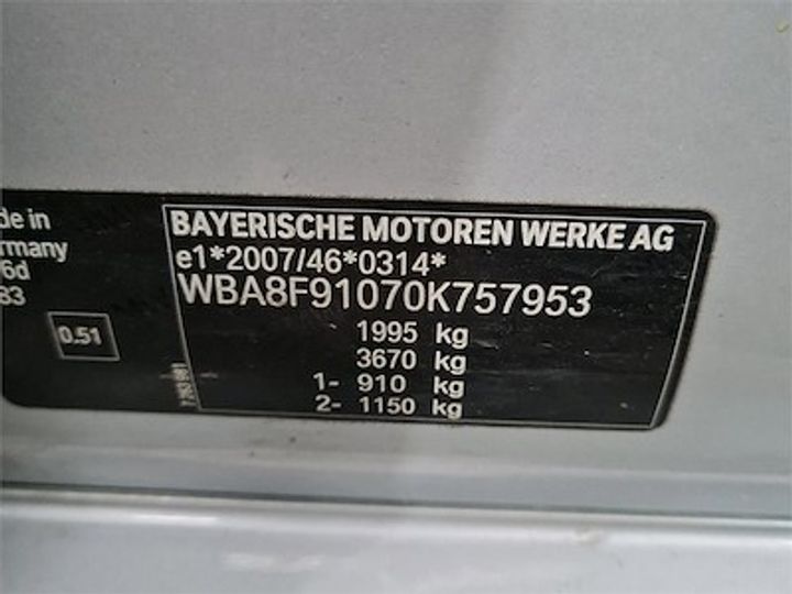 Photo 12 VIN: WBA8F91070K757953 - BMW 3 DIESEL - 2015 