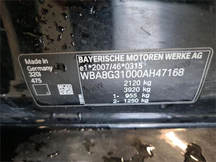 Photo 8 VIN: WBA8G31000AH47168 - BMW 320 