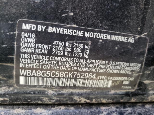 Photo 9 VIN: WBA8G5C58GK752964 - BMW 328 XI 