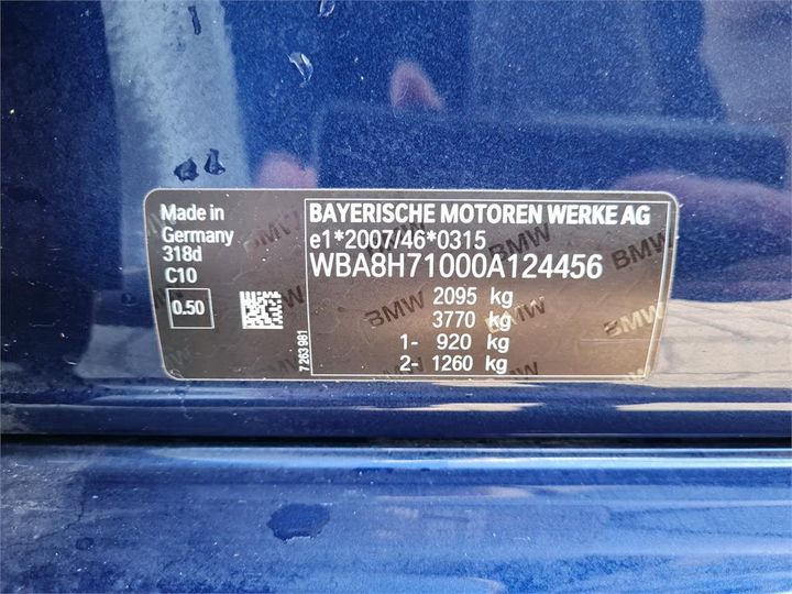 Photo 6 VIN: WBA8H71000A124456 - BMW 3 TOURING 