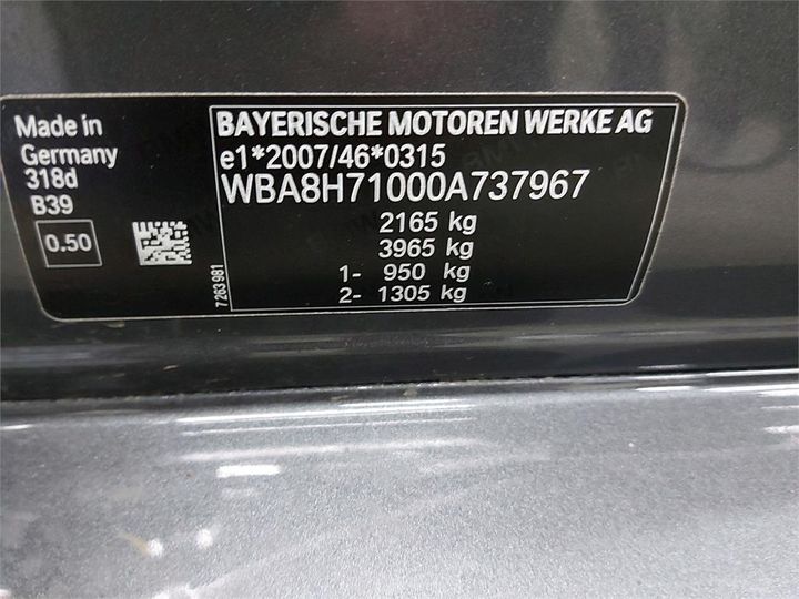 Photo 6 VIN: WBA8H71000A737967 - BMW 3 TOURING 