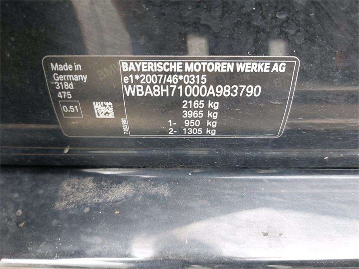 Photo 8 VIN: WBA8H71000A983790 - BMW SRIE 3 TOURING 