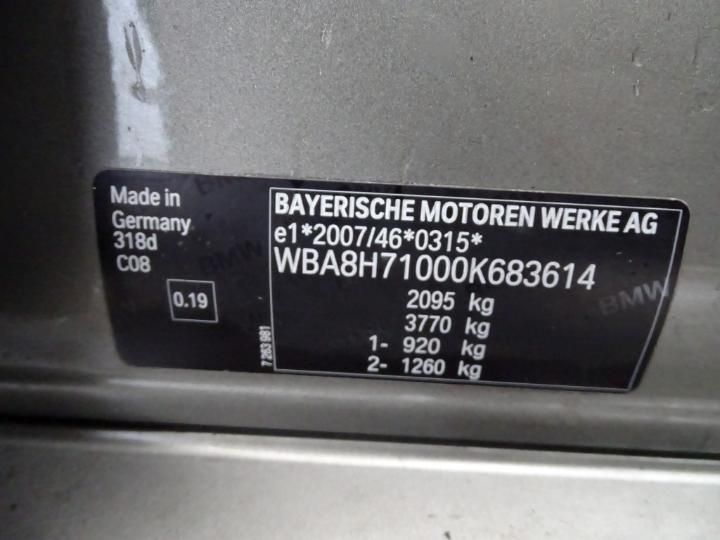 Photo 6 VIN: WBA8H71000K683614 - BMW 318 D TOURING 