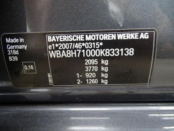 Photo 6 VIN: WBA8H71000K833138 - BMW 3 TOURING 