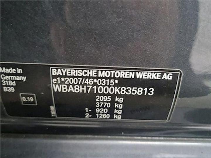 Photo 12 VIN: WBA8H71000K835813 - BMW 3 TOURING DIESEL - 2015 