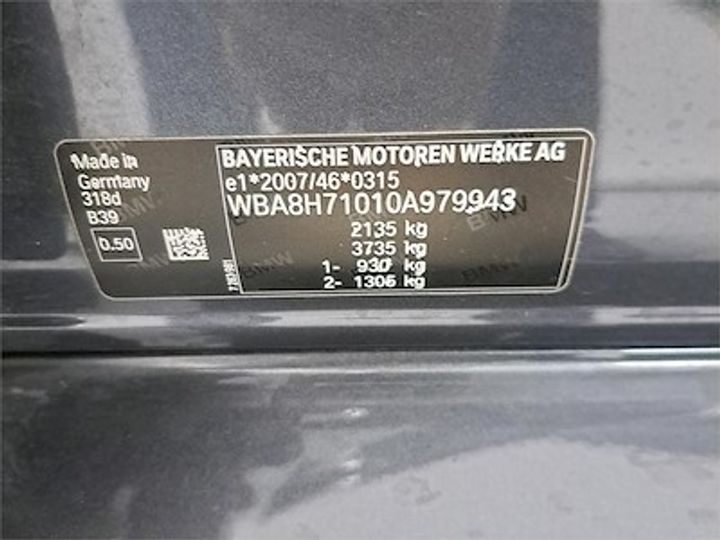 Photo 11 VIN: WBA8H71010A979943 - BMW 3 TOURING DIESEL - 2015 