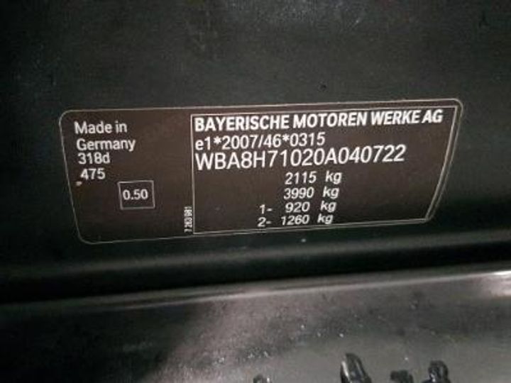 Photo 12 VIN: WBA8H71020A040722 - BMW 3 TOURING DIESEL - 2015 