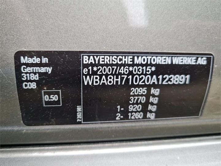 Photo 6 VIN: WBA8H71020A123891 - BMW 3 TOURING 