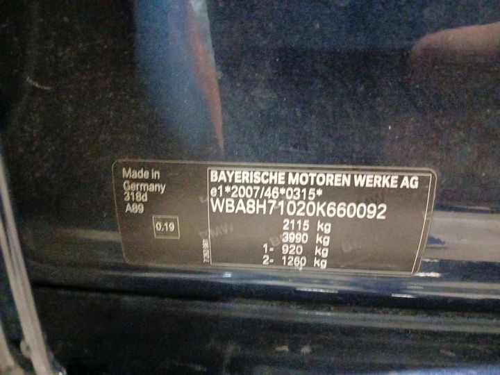 Photo 5 VIN: WBA8H71020K660092 - BMW 3 TOURING 