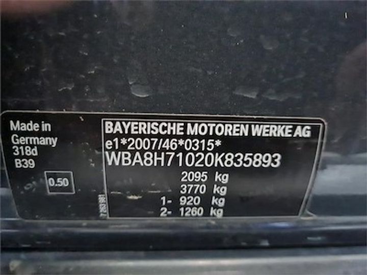 Photo 12 VIN: WBA8H71020K835893 - BMW 3 TOURING DIESEL - 2015 