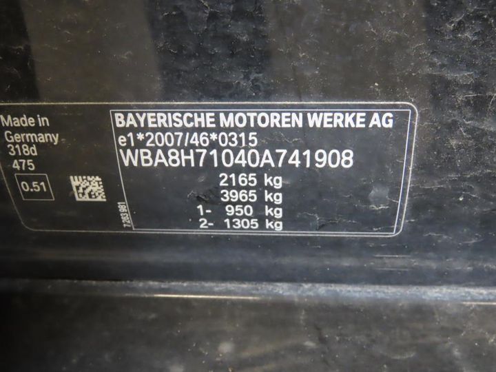 Photo 12 VIN: WBA8H71040A741908 - BMW 318D 