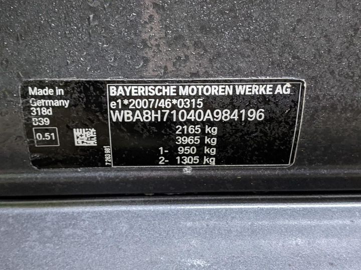 Photo 16 VIN: WBA8H71040A984196 - BMW SERIE 3 TOURING 