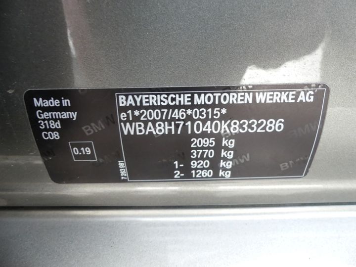 Photo 5 VIN: WBA8H71040K833286 - BMW 3-REEKS 