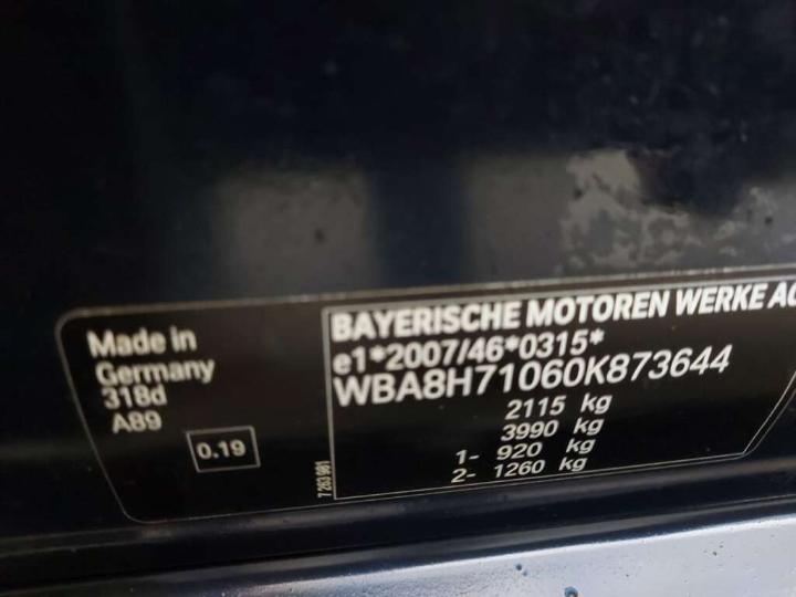 Photo 35 VIN: WBA8H71060K873644 - BMW 318D 