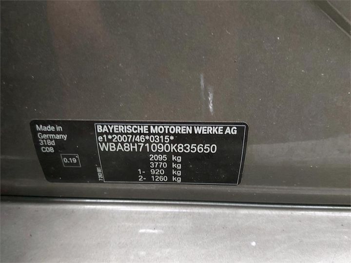 Photo 6 VIN: WBA8H71090K835650 - BMW 3 TOURING 