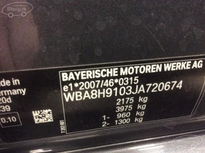 Photo 5 VIN: WBA8H9103JA720674 - BMW 3 SERIES TOURING 