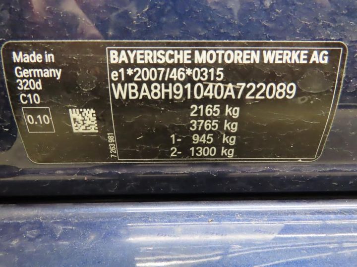 Photo 12 VIN: WBA8H91040A722089 - BMW 3 TOURING 