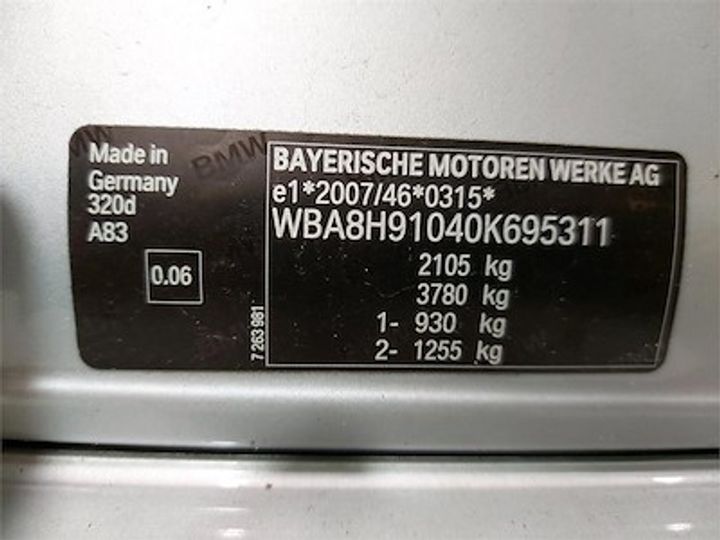 Photo 12 VIN: WBA8H91040K695311 - BMW 3 TOURING DIESEL - 2015 