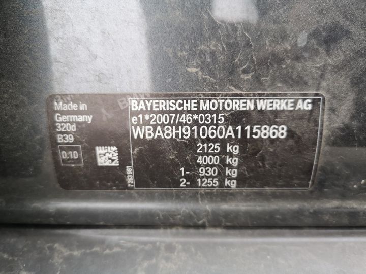 Photo 8 VIN: WBA8H91060A115868 - BMW SERIE 3 