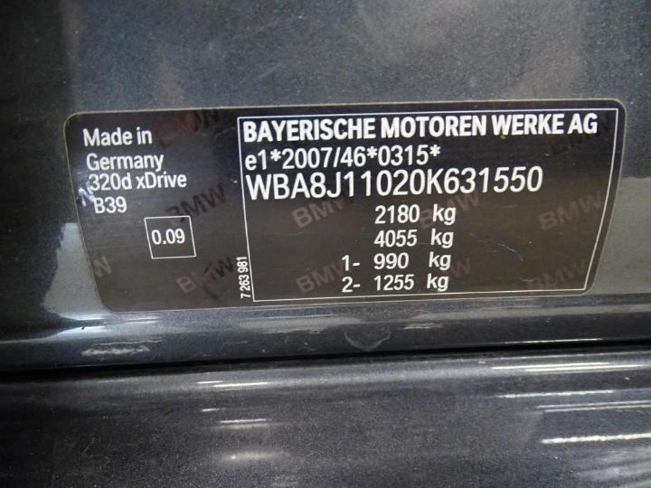 Photo 6 VIN: WBA8J11020K631550 - BMW 3 TOURING 