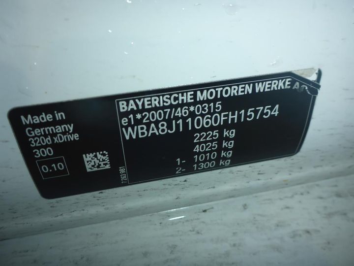 Photo 17 VIN: WBA8J11060FH15754 - BMW SERIA 3 