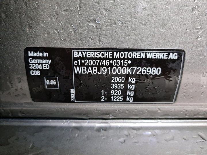 Photo 8 VIN: WBA8J91000K726980 - BMW 320 