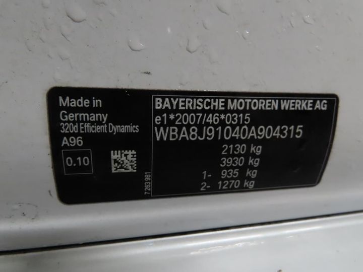 Photo 13 VIN: WBA8J91040A904315 - BMW 3 TOURING 