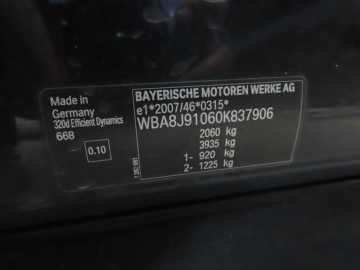 Photo 13 VIN: WBA8J91060K837906 - BMW 3 TOURING 