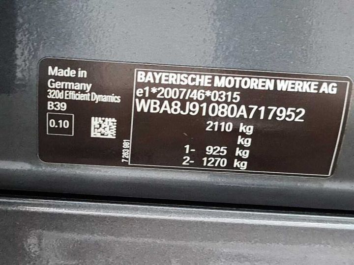 Photo 34 VIN: WBA8J91080A717952 - BMW 320D 