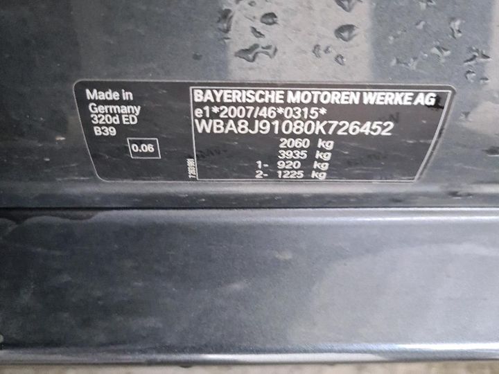 Photo 8 VIN: WBA8J91080K726452 - BMW 320 