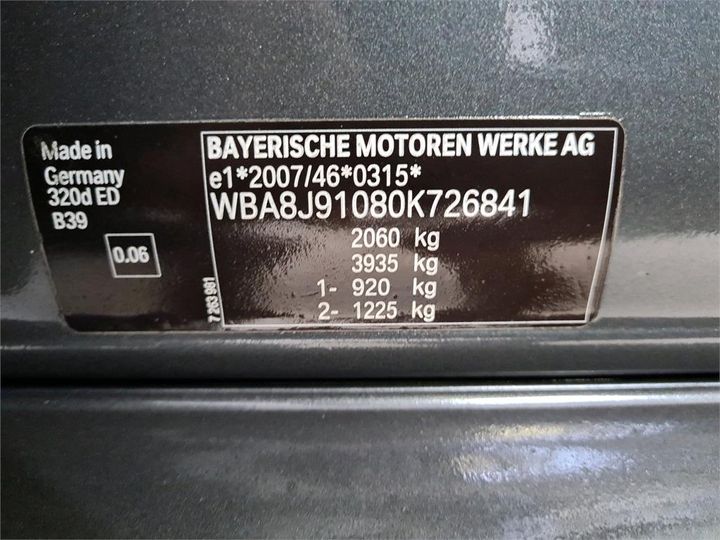 Photo 8 VIN: WBA8J91080K726841 - BMW 320 