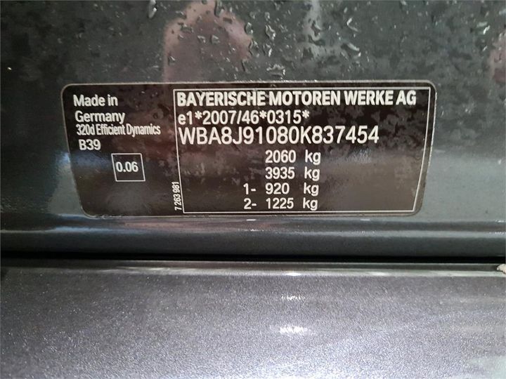 Photo 8 VIN: WBA8J91080K837454 - BMW 320 