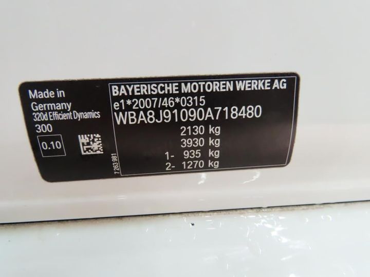 Photo 12 VIN: WBA8J91090A718480 - BMW 3 TOURING 