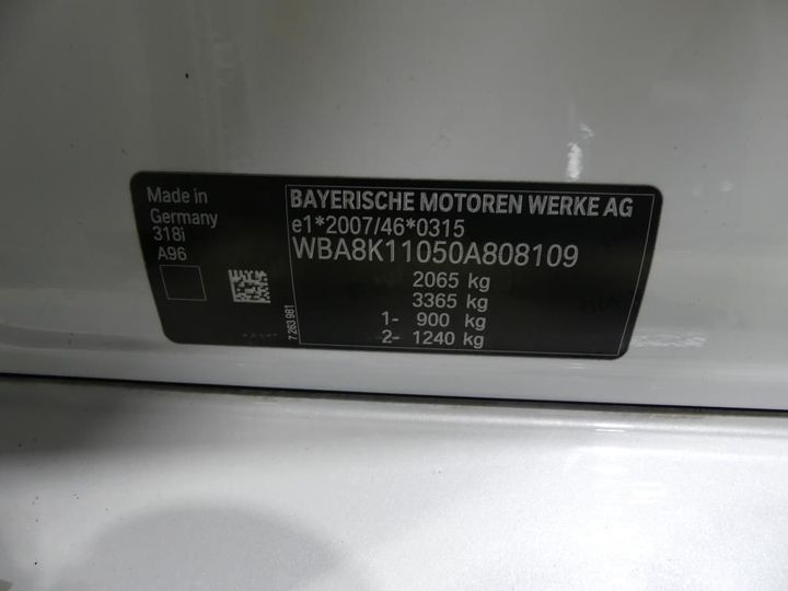 Photo 4 VIN: WBA8K11050A808109 - BMW 3 TOURING 