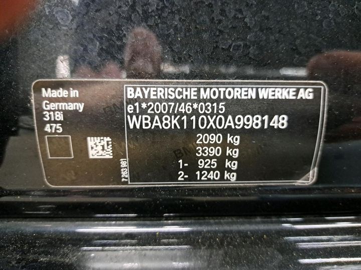 Photo 5 VIN: WBA8K110X0A998148 - BMW 3 TOURING 