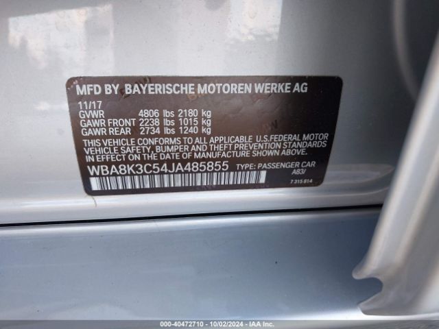 Photo 8 VIN: WBA8K3C54JA485855 - BMW 330I 