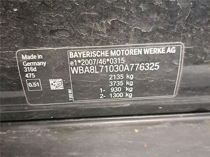 Photo 11 VIN: WBA8L71030A776325 - BMW 3 TOURING DIESEL - 2015 