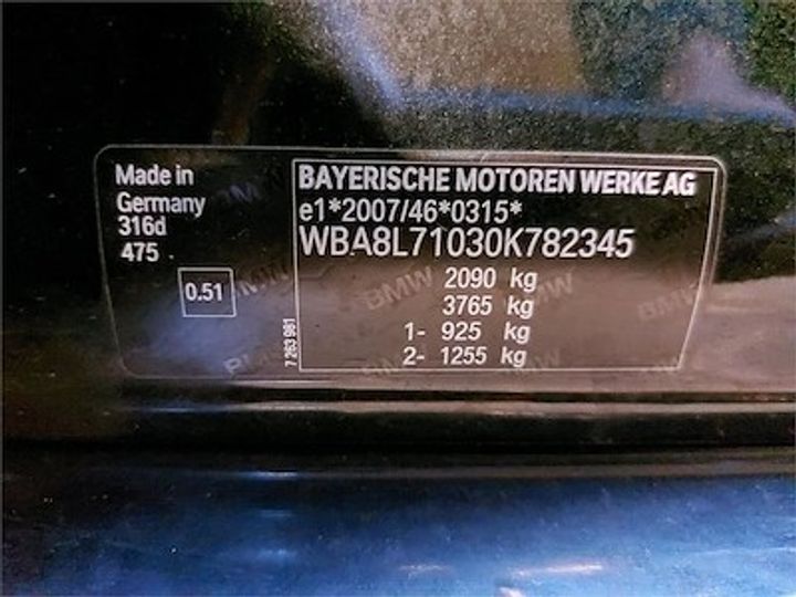 Photo 12 VIN: WBA8L71030K782345 - BMW 3 TOURING DIESEL - 2015 