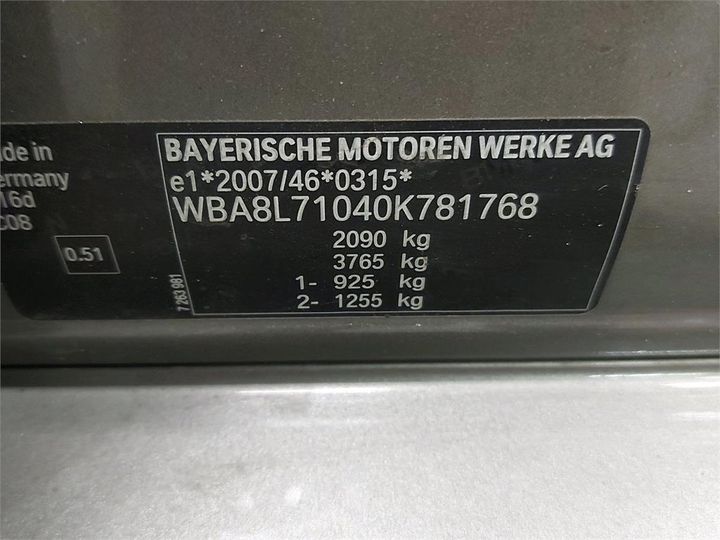 Photo 6 VIN: WBA8L71040K781768 - BMW 3 TOURING 