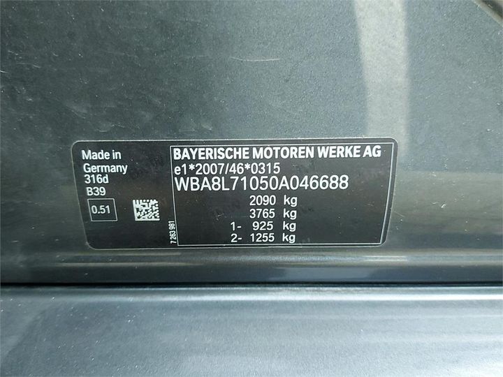 Photo 6 VIN: WBA8L71050A046688 - BMW 3 TOURING 