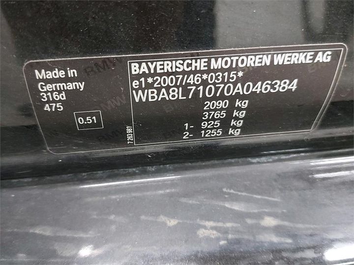 Photo 6 VIN: WBA8L71070A046384 - BMW 3 TOURING 