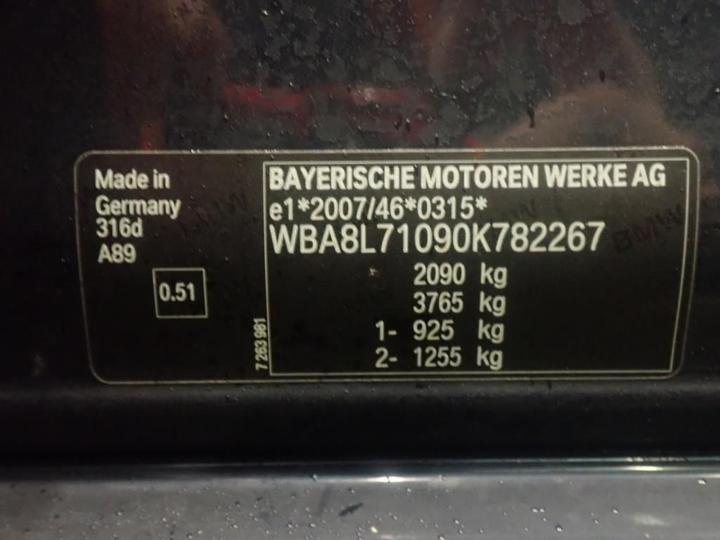 Photo 7 VIN: WBA8L71090K782267 - BMW SERIE 3 TOURING 