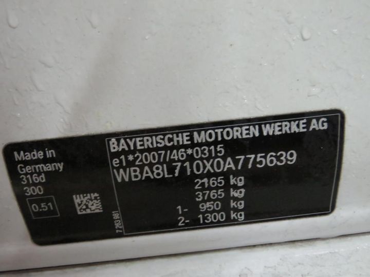 Photo 16 VIN: WBA8L710X0A775639 - BMW 316D 