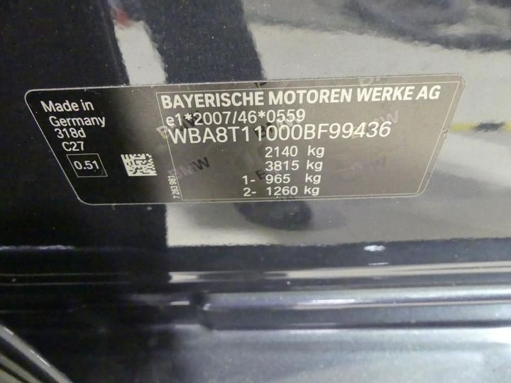 Photo 4 VIN: WBA8T11000BF99436 - BMW 3 GRAN TURISMO 