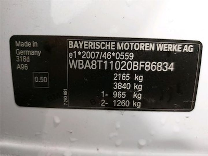 Photo 12 VIN: WBA8T11020BF86834 - BMW 3 GRAN TURISMO DIESEL - 2016 