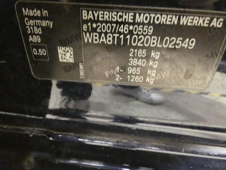 Photo 4 VIN: WBA8T11020BL02549 - BMW 3 GRAN TURISMO 