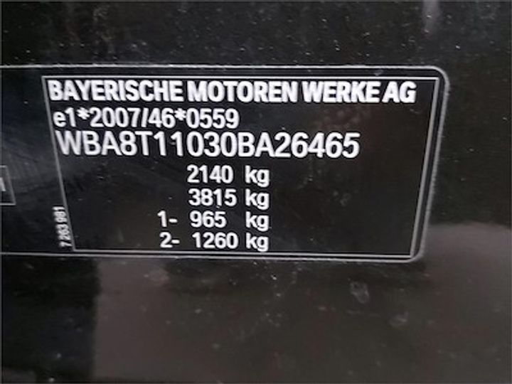 Photo 11 VIN: WBA8T11030BA26465 - BMW 3 GRAN TURISMO DIESEL - 2016 